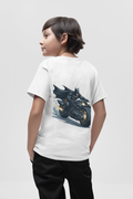 Super hero motorcycle graphic t-shirt
