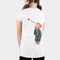 Girls white graphic cotton t-shirt