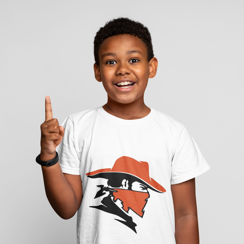 cool cowboy bandit kids graphic t-shirt