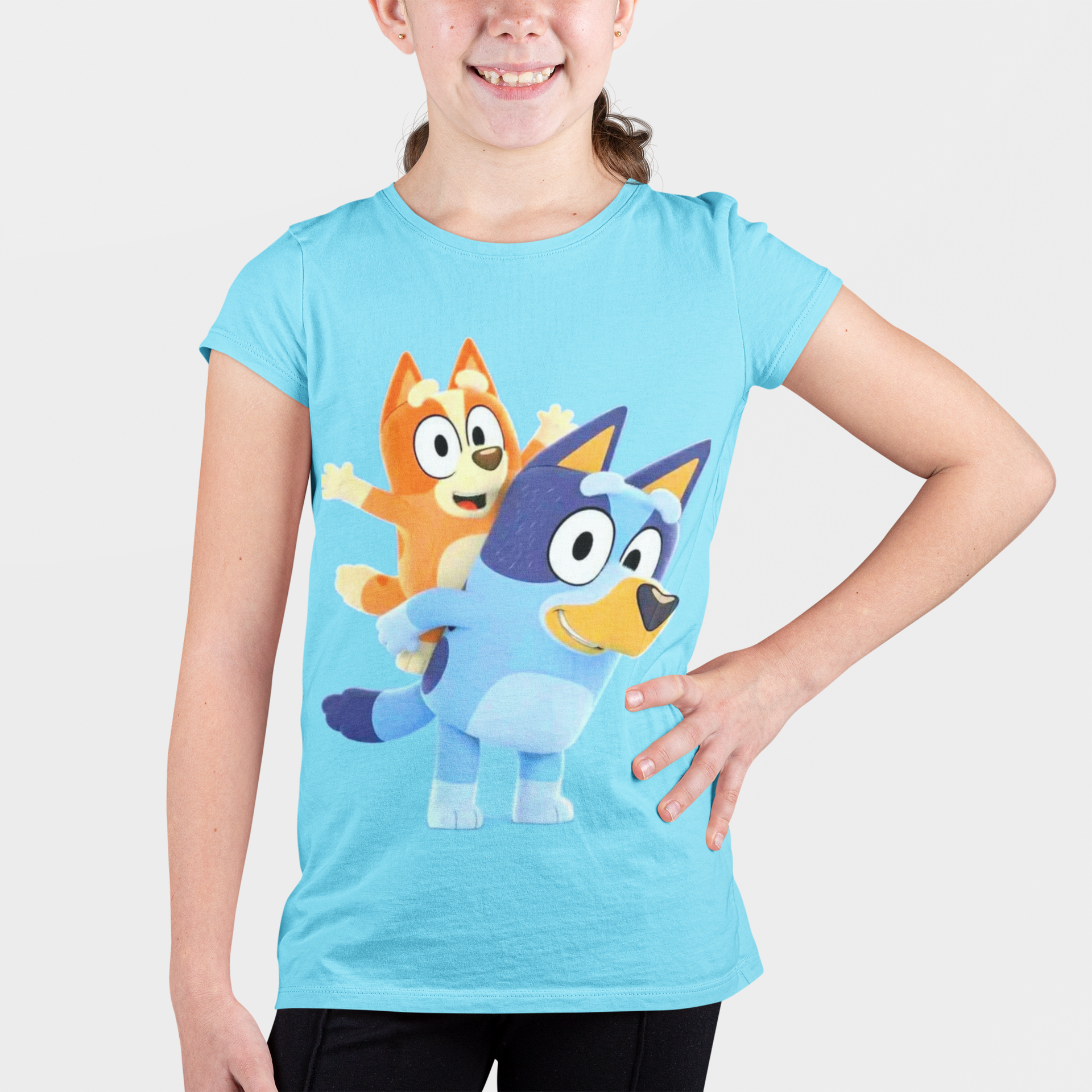 Bluey and bingo graphic kids t-shirt