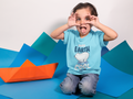 Polar bear graphic blue kids t-shirt
