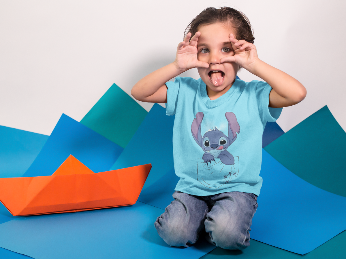 Stitch graphic blue kids t-shirt