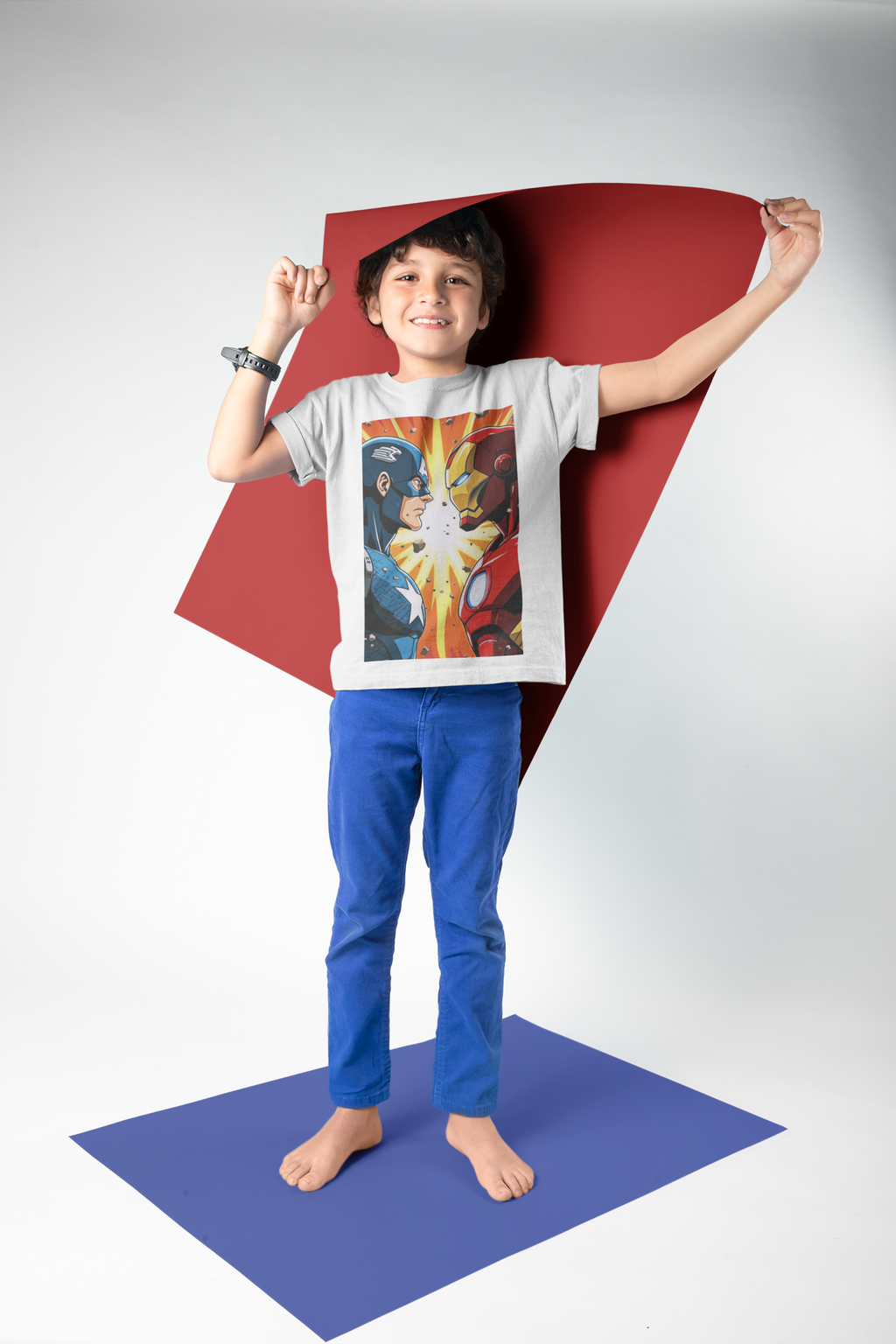 Captain America & Iron-man face off graphic t-shirt