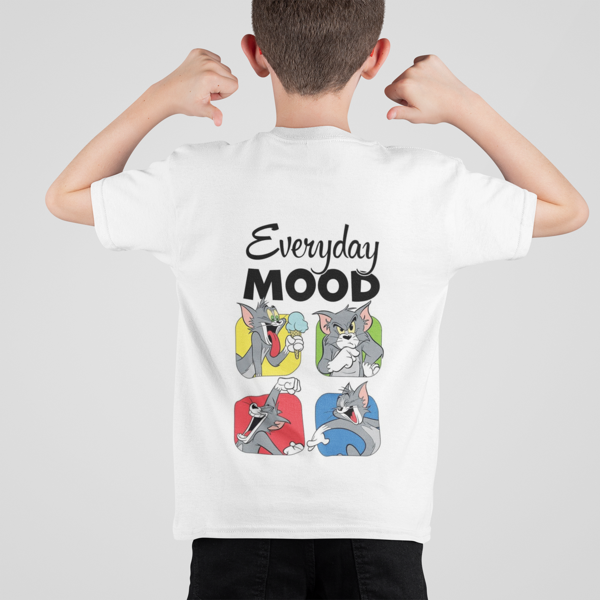 Everyday mood cartoon t-shirt