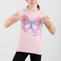 Holographic butterfly kids t-shirt