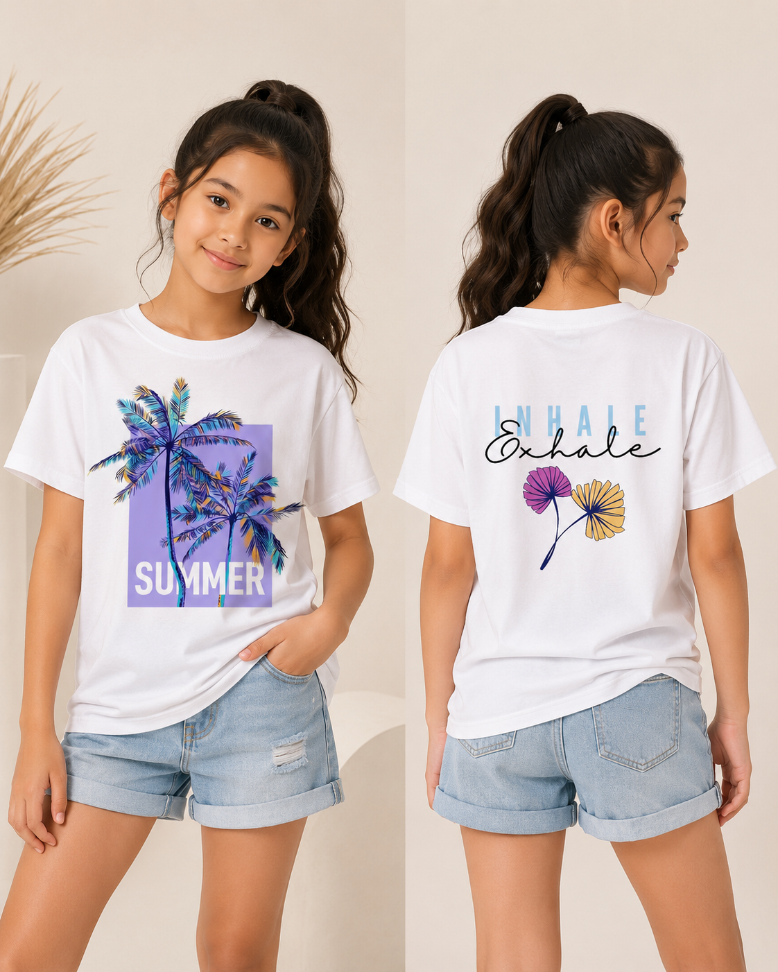 Summer palm graphic t-shirt
