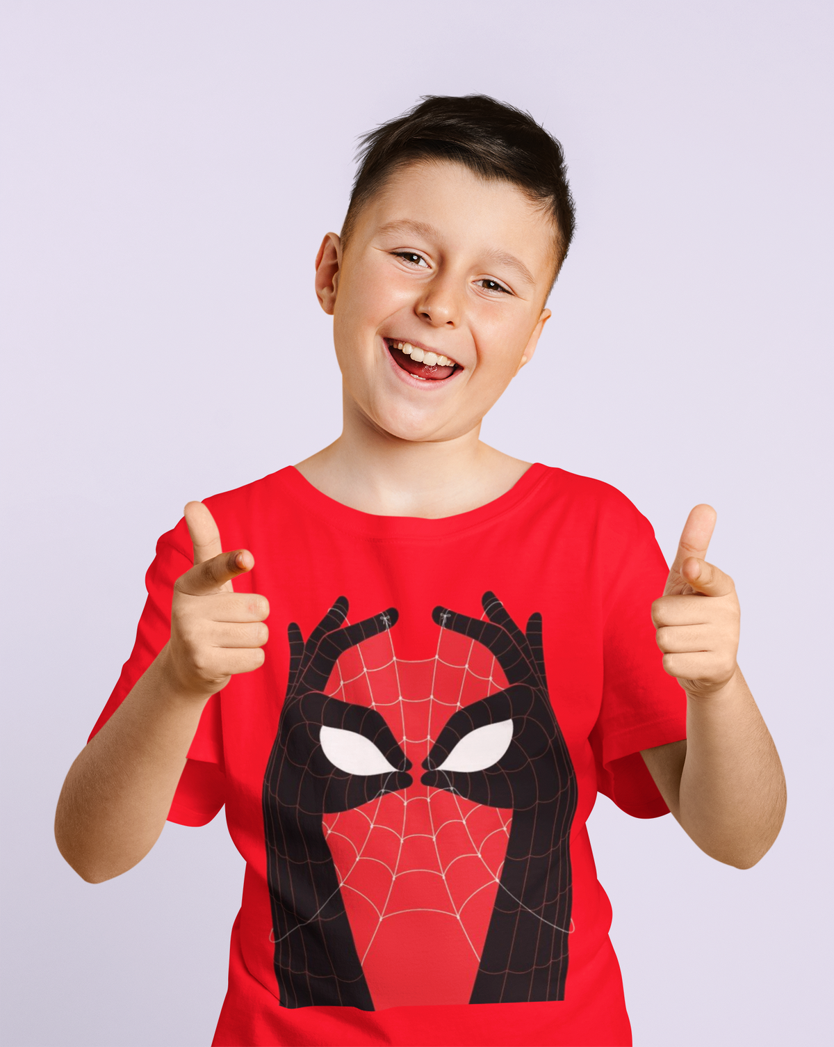 spiderman white eyes graphic t-shirt