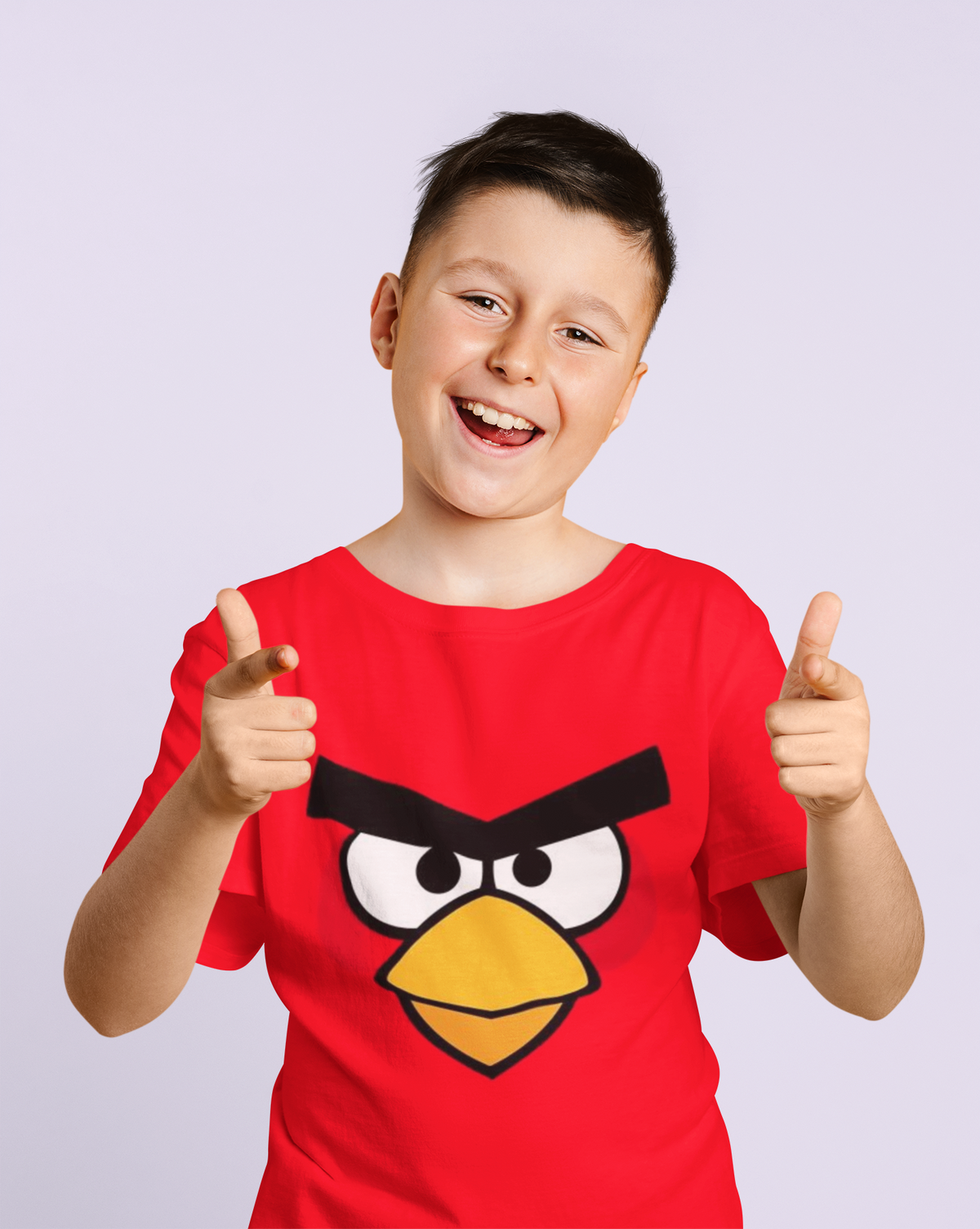 Angry bird face kids t-shirt