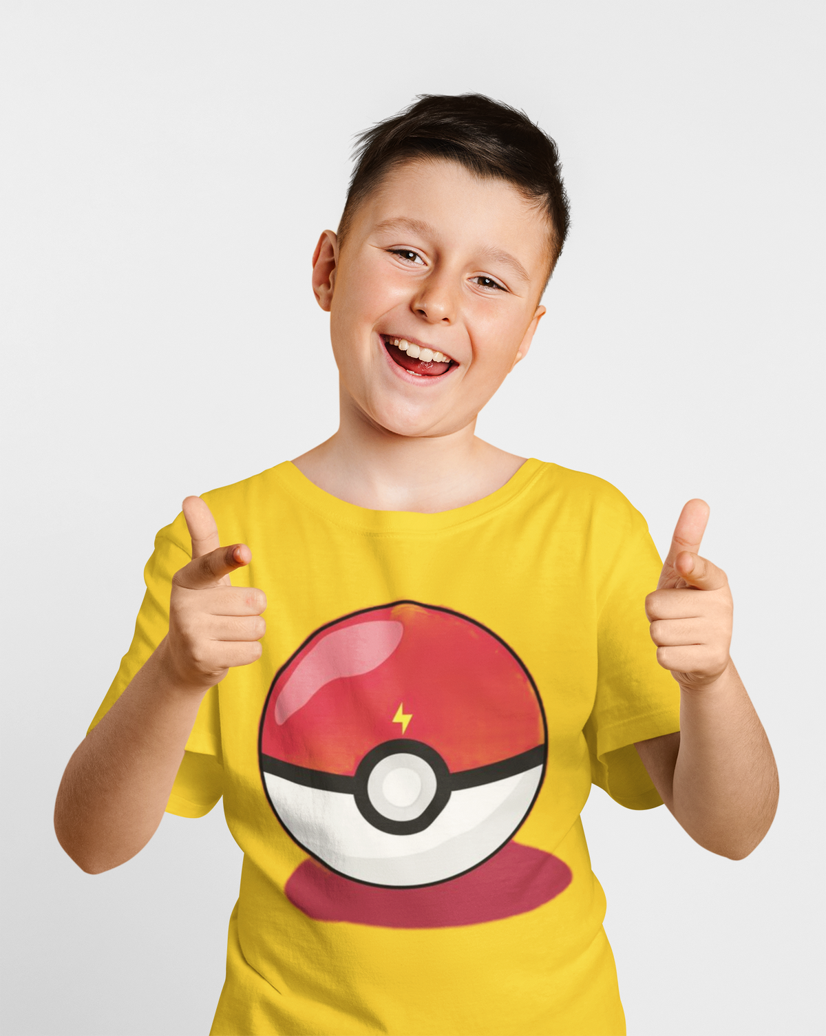 poke ball graphic kids t-shirt