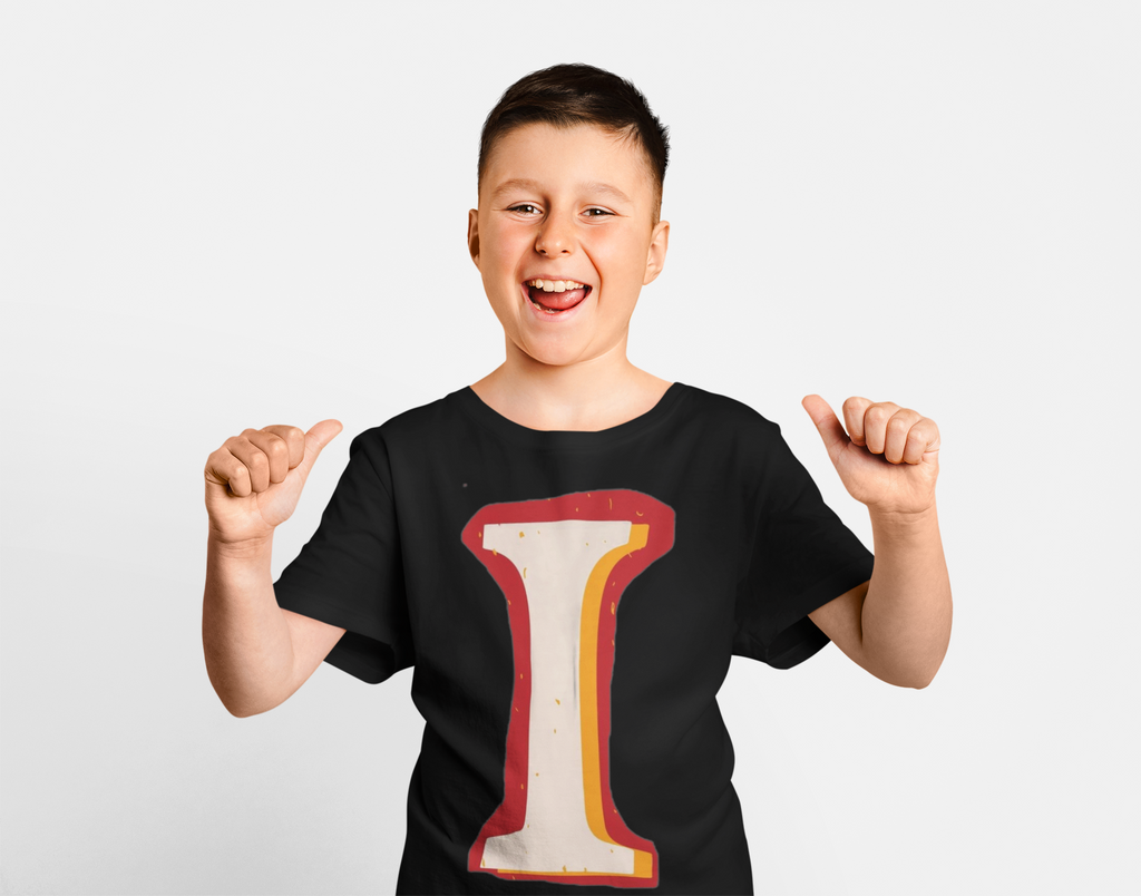Alphabet J graphic kids t-shirt