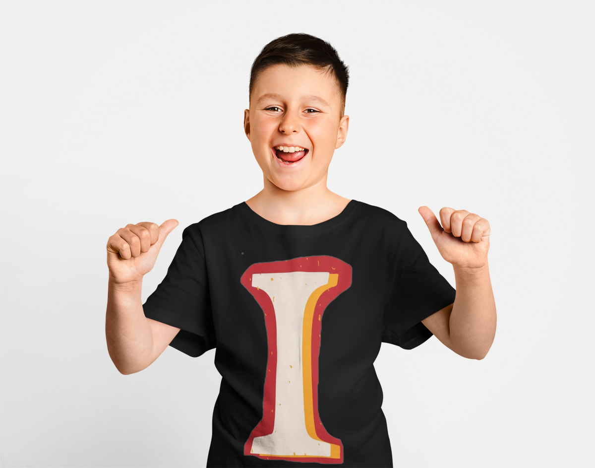 Alphabet J graphic kids t-shirt