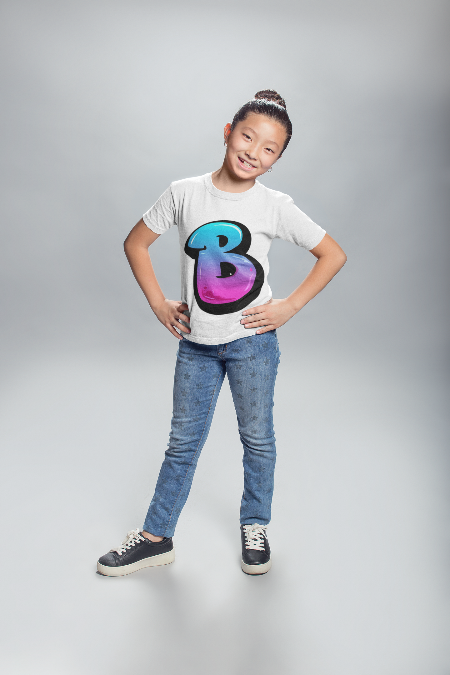 Kids personalised alphabet B t-shirt