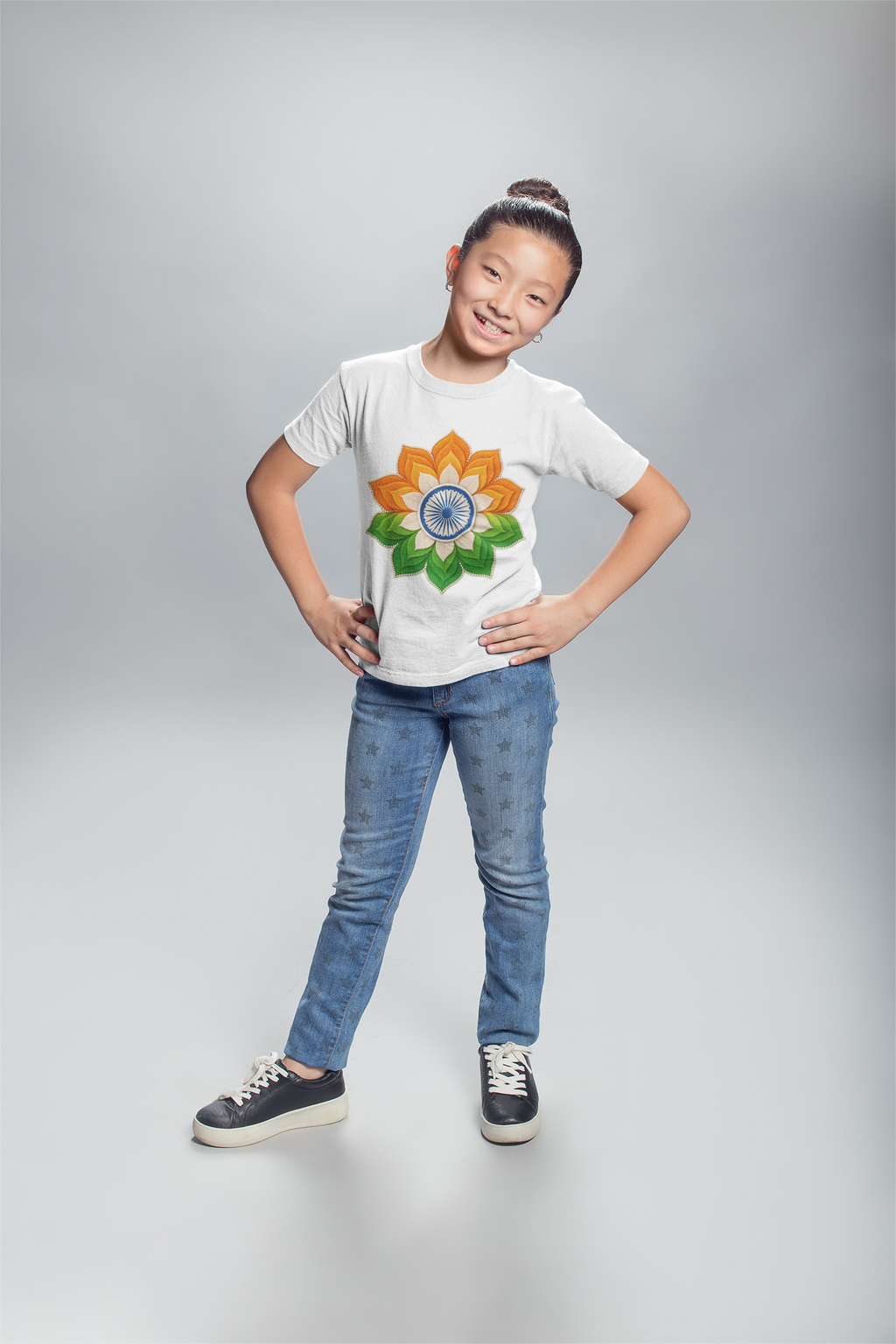 Flower tricolour kids t-shirt