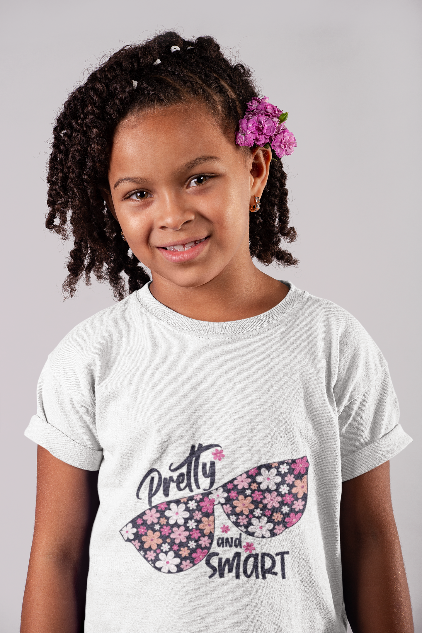 preety floral sunglasses graphic t-shirt